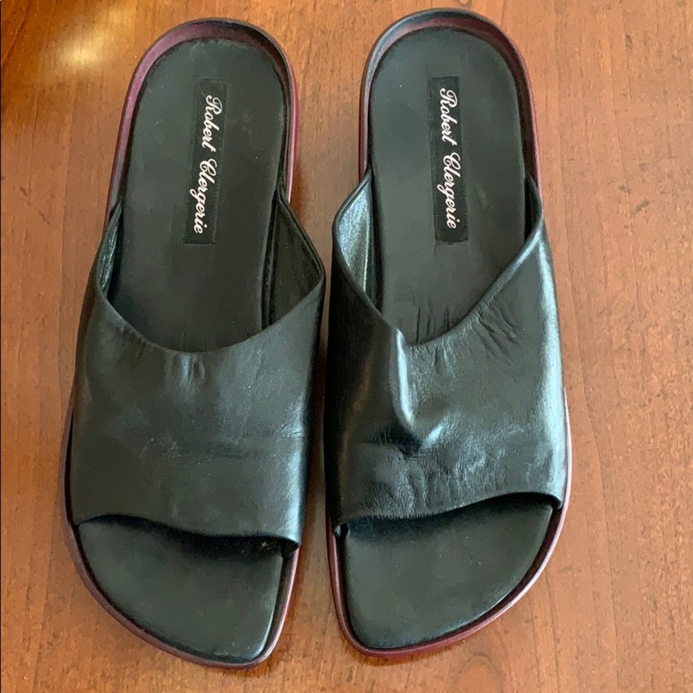 Robert Clergerie Black Slipins